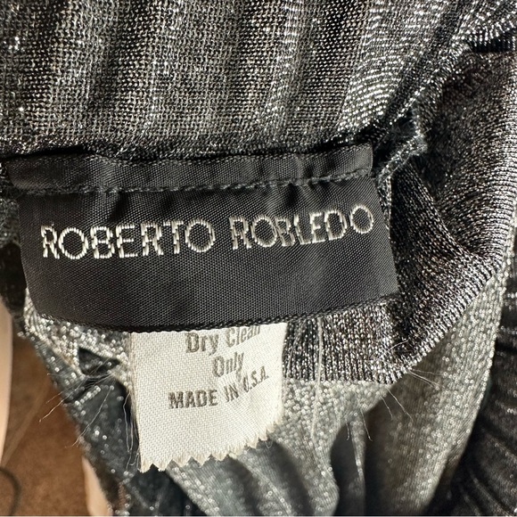 VINTAGE SPARKLY PLEATED MIDI SKIRT - Picture 3 of 8